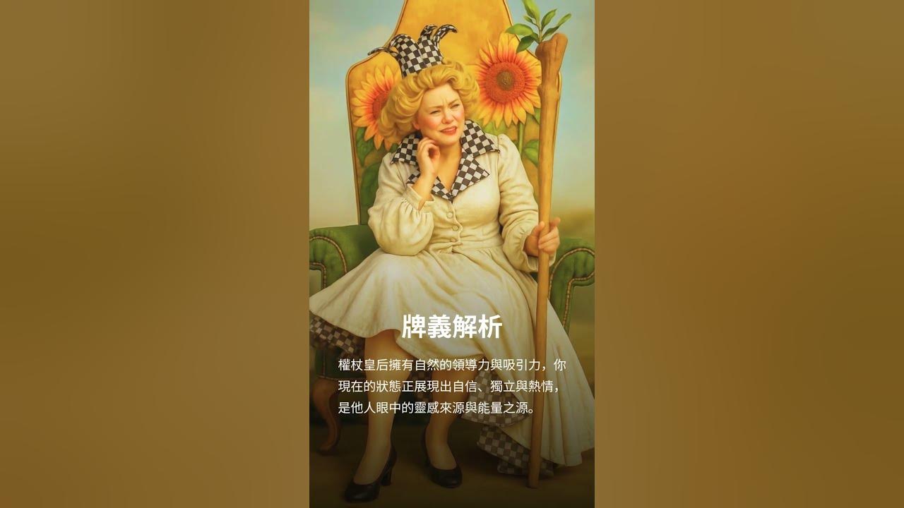 Video thumbnail for 【塔羅每日一占】你在閃閃發光，請相信自己｜權杖皇后 正位 #家思宇塔羅 #感情 #深度自我覺察