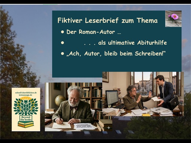 Video thumbnail for Der "Täter" als Richter? Warum Autoren nicht als Abiturhilfe genommen werden sollten“