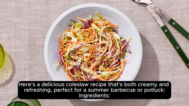 Video thumbnail for Coleslaw recipe