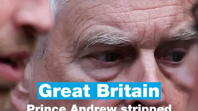 'Video thumbnail for Great Britain: Prince Andrew stripped of titles over Epstein case'