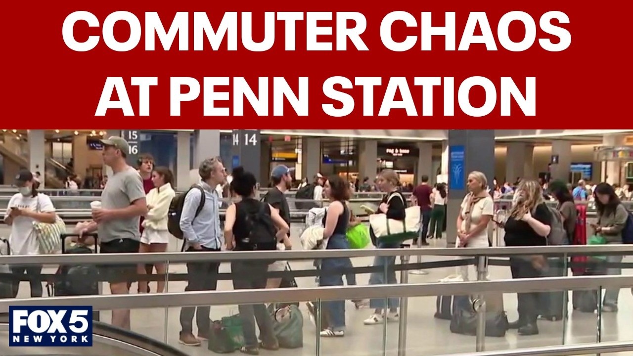 Video thumbnail for Penn Station train fire causes commuter chaos