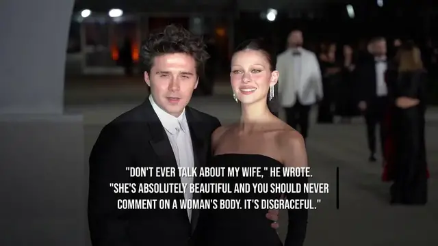 Video thumbnail for Brooklyn Beckham slams criticism over 'beautiful' wife Nicola Peltz.