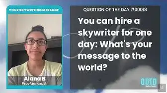 Video thumbnail for Alana will use her sky message to spread love and kindness. Great idea!