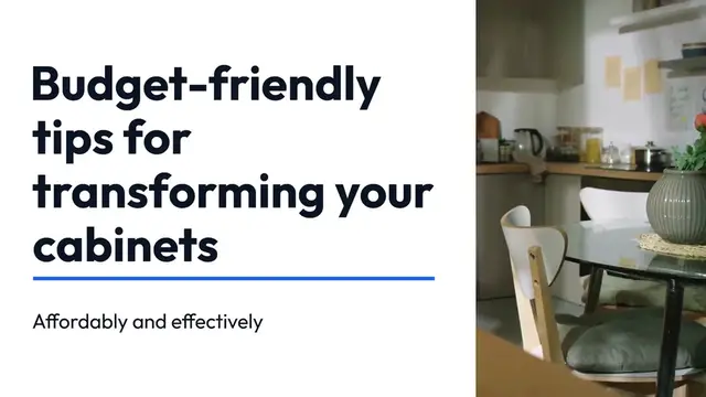 Video thumbnail for Affordable Cabinet Makeover Tips