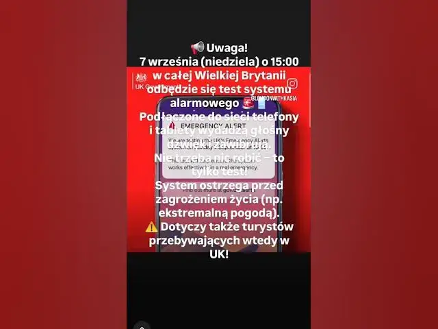 Video thumbnail for Test systemu alarmowego 7.09.2025#london #uk #emergency #londonwithkasia