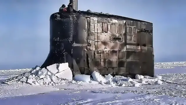 Video thumbnail for Submarines Surface Under Arctic Ice • ICEX 2018