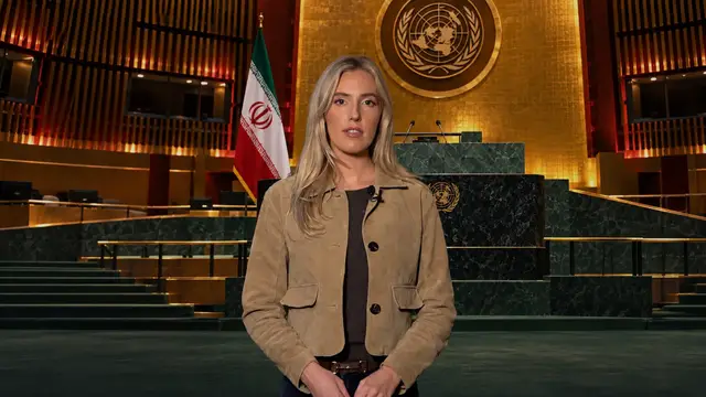 Video thumbnail for Iran’s president brings receipts of US strikes on civilians to the UNGA