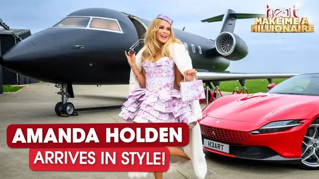 Video thumbnail for Amanda Holden's glamorous journey to the Heart's Make Me A Millionaire final