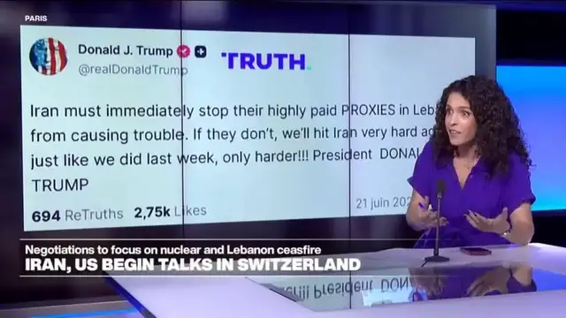 Video thumbnail for Trump threatens to strike Iran over support for Hezbollah as fighting continues in Lebanon