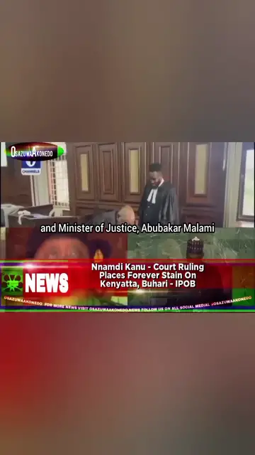 Video thumbnail for Nnamdi Kanu - Court Ruling Places Forever Stain On Kenyatta, Buhari - IPOB