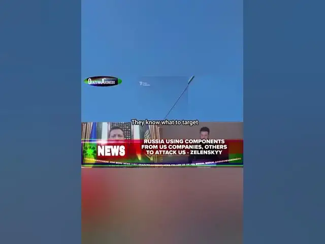 Video thumbnail for Russia Using Components From US Companies, Others To Attack Us - Zelenskyy