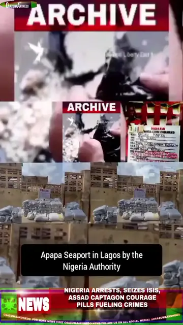 Video thumbnail for Nigeria Arrests, Seizes ISIS, Assad Captagon Courage Pills Fueling Crimes 4