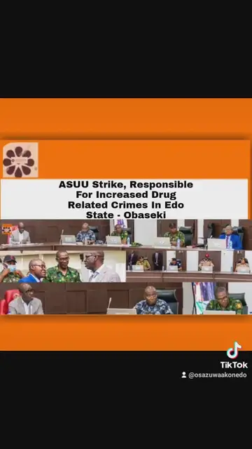 'Video thumbnail for ASUU Strike, Responsible For Increased Drug Related Crimes In Edo State - Obaseki ~ OsazuwaAkonedo'