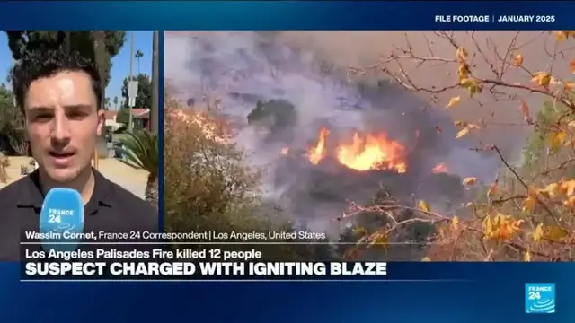 'Video thumbnail for Man arrested over deadly January fire in Los Angeles'