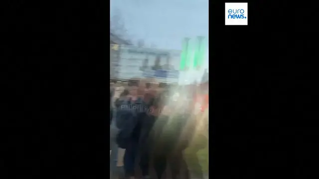 Video thumbnail for Footage shows smoke plumes after deadly strike on Russian factory