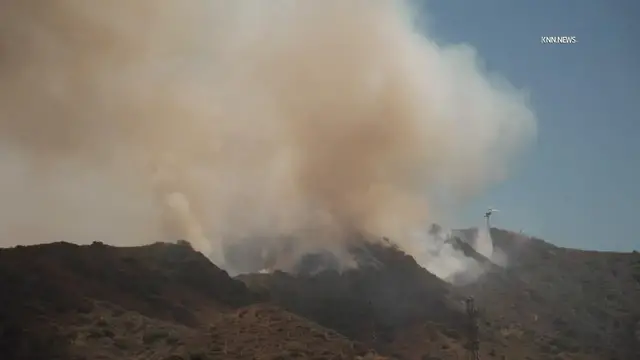 Video thumbnail for US, Los Angeles: Piru Grande Fire Burns Near Los Angeles-Ventura County Border Part 2.