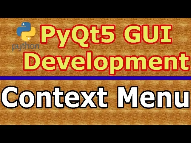 'Video thumbnail for How To Create Context Menu In PyQt5  #34'