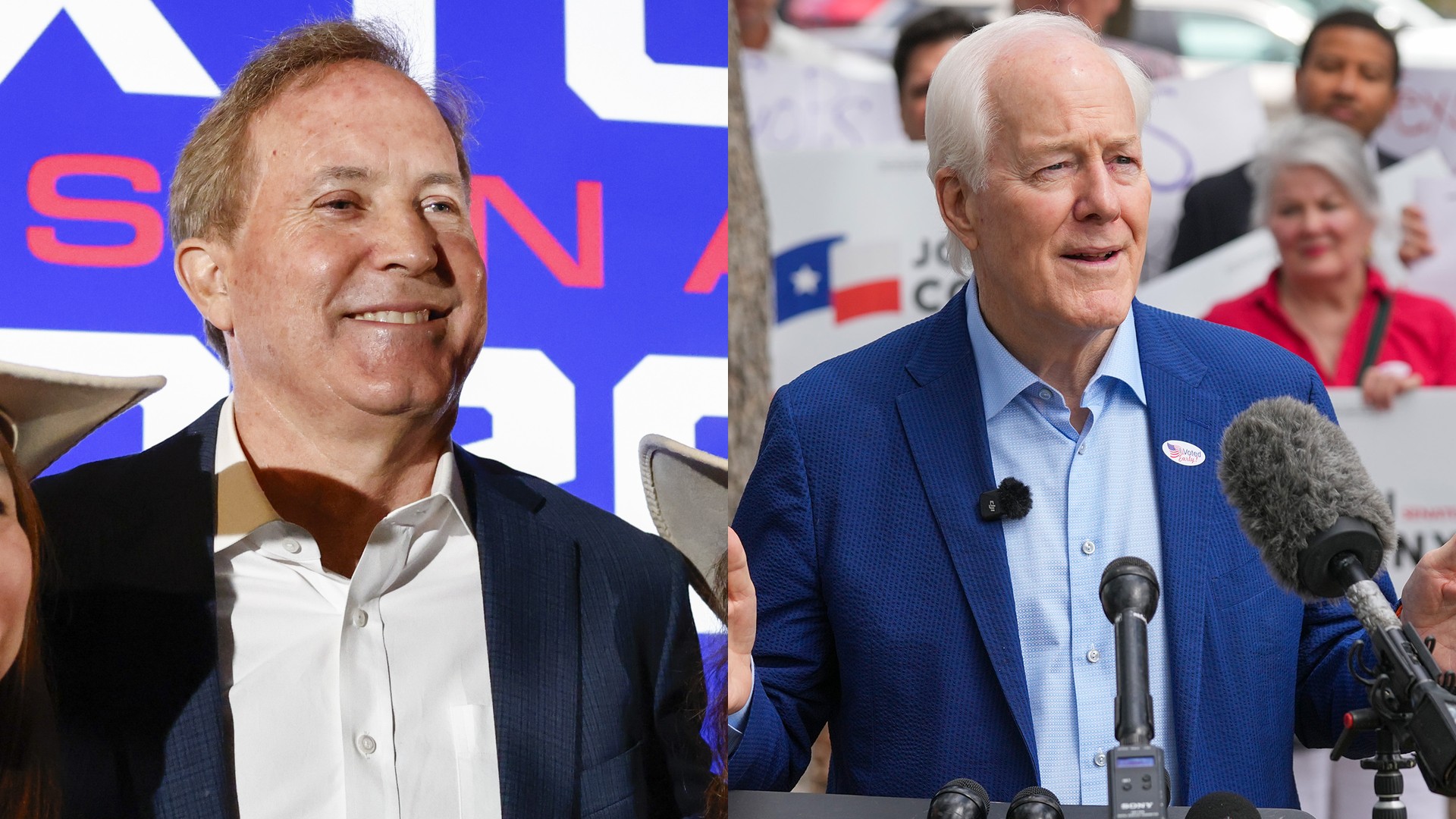Video thumbnail for Texas voters to decide Cornyn-Paxton Senate fight after Trump steps in