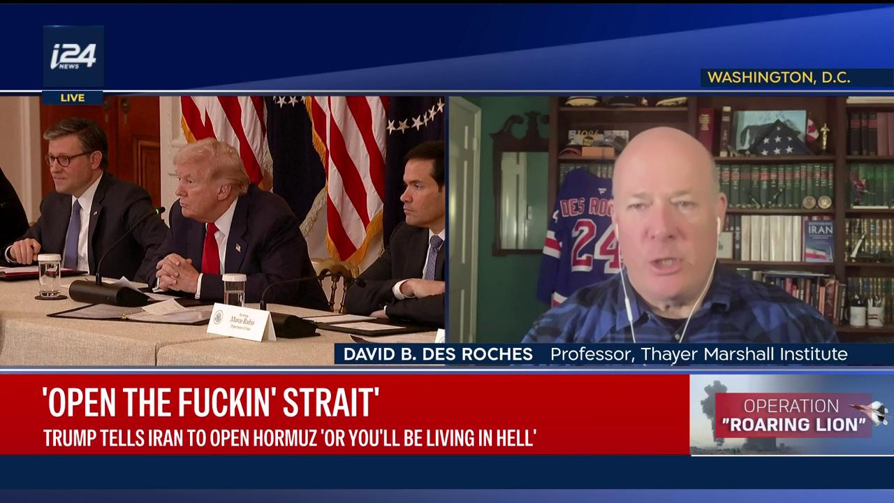 Video thumbnail for Trump tells Iran to 'open the fuckin strait'