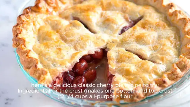 Video thumbnail for Cherry pie recipe