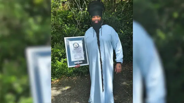 'Video thumbnail for Longest natural beard locks on a living person (male)'