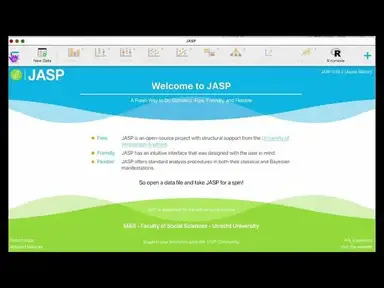 'Video thumbnail for JASP: crosstabs and using filters and missing values to make t-tests work'