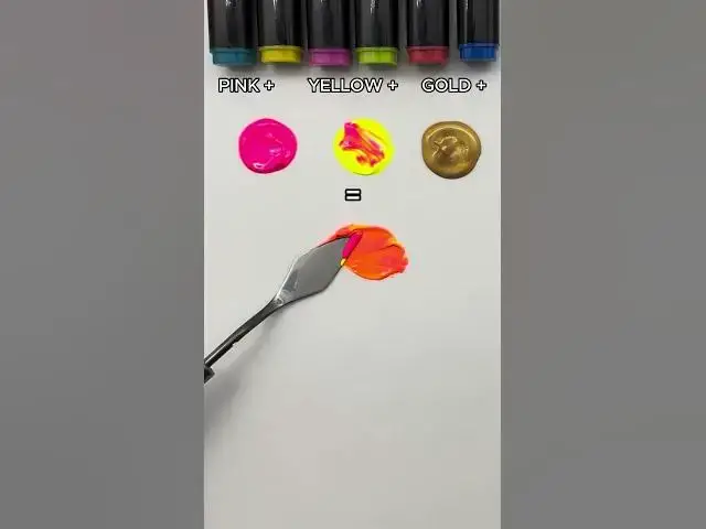 'Video thumbnail for Color mixing recipe | Gold yellow red paint mixing | ASMR #art #colormixing #colormixingvideo'