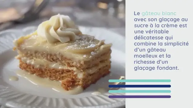 Video thumbnail for Recette de Gâteau Blanc avec Glaçage à la Crème