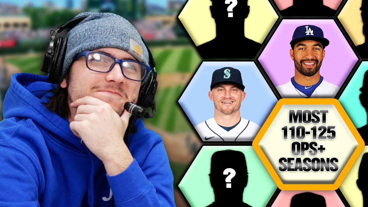 Video thumbnail for What players have the most seasons with an OPS+ between 110 and 125? (Quiz of Pretty Good)