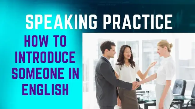 Video thumbnail for How to Introduce Someone in English