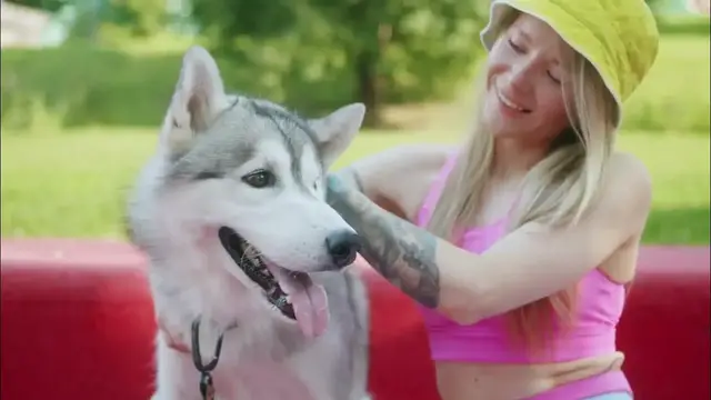 Video thumbnail for 45+ Owner and Pet |  Woman & Man Playing With a Cat, Petting a Dog