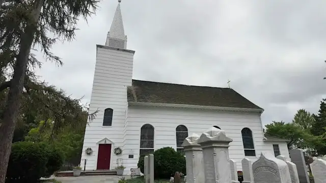 Video thumbnail for Historic Setauket church seeks donations for $130K roof replacement