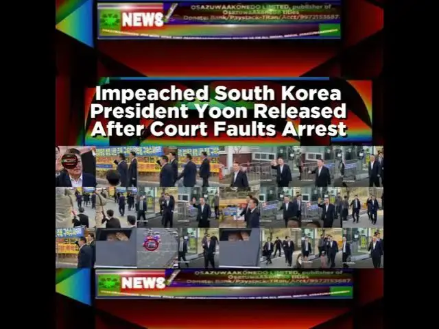 Video thumbnail for Impeached South Korea President Yoon Released After Court Faults Arrest
