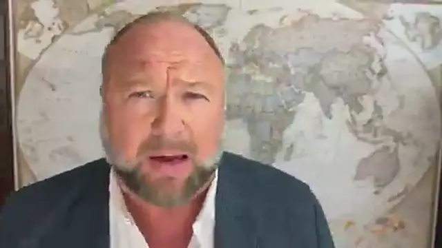Video thumbnail for Alex Jones issues false flag alert over Trump's felony conviction