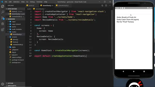 Video thumbnail for React Native Tutorial  #23 - Navigation Options