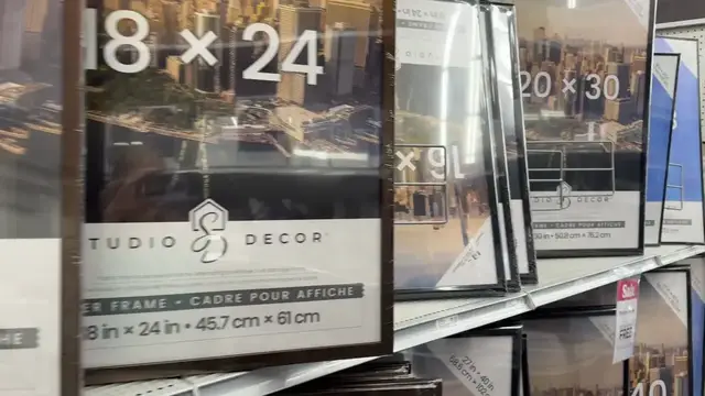 Video thumbnail for She buys a GIANT Walmart frame for this JAW DROPPING living room idea!