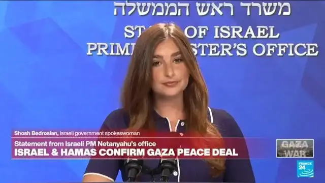 'Video thumbnail for Statement of Shosh Bedrosian, Israeli government spokeswoman'