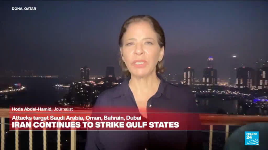 Video thumbnail for Iran attacks target Saudi Arabia, Oman, Bahrain, Dubai