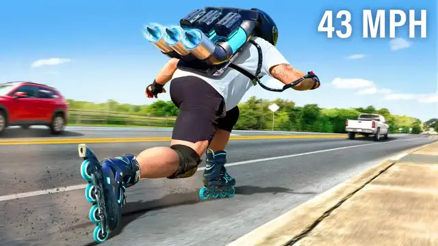 Video thumbnail for Jake Carlini: building a jetpack for illegal rollerblading!
