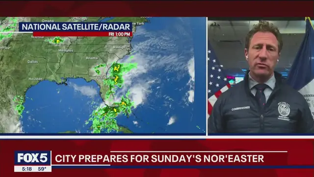 'Video thumbnail for NYC prepares for Sunday's Nor'easter'