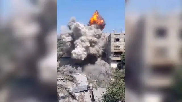 'Video thumbnail for Israel bombs Gaza City as part of takeover plan'
