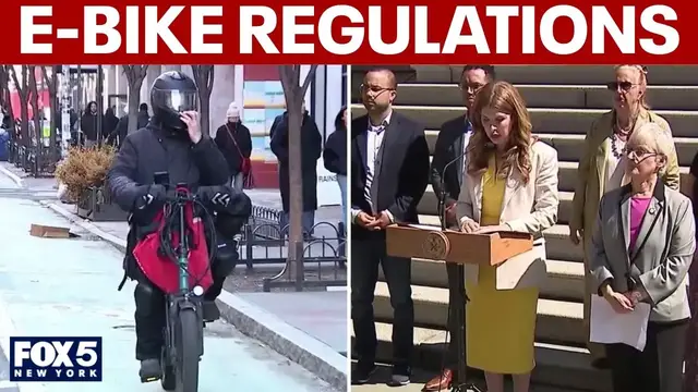 Video thumbnail for NYC Council could crack down on e-bikes
