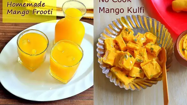 Video thumbnail for 2 Mango dessert recipes Indian - Mango frooti , Mango Kulfi recipe -  How To Make Dessert With Mango