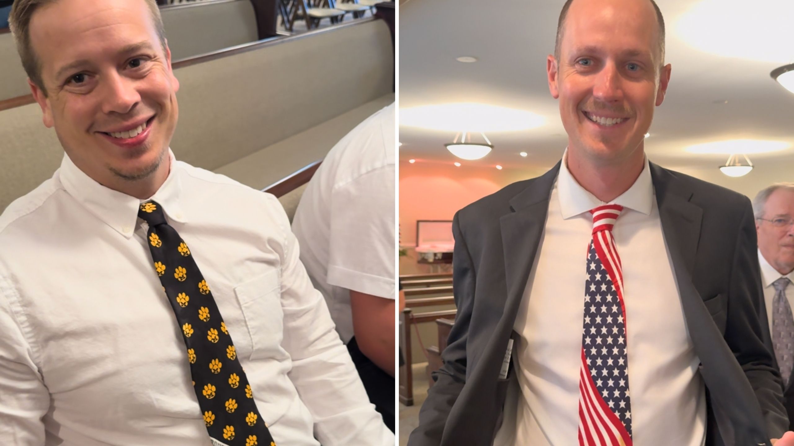 Video thumbnail for Family Honor Beloved Late Grandpa By Wearing His Ties To Funeral