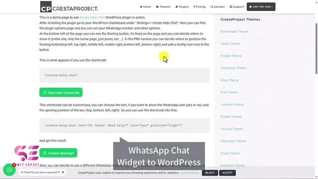 Video thumbnail for WhatsApp Chat Floating Widget or Button in WordPress