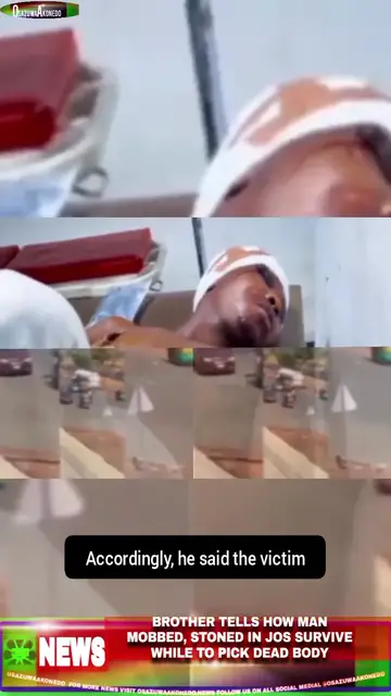 Video thumbnail for Brother Tells How Man Mobbed, Stoned In Jos Survive While To Pick Dead Body