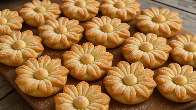 'Video thumbnail for Flower Buns in 20 Minutes - Everyone squeals with pleasure! They melt in your mouth!'