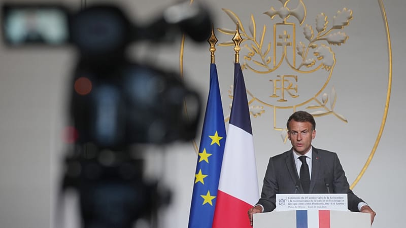 Video thumbnail for Macron calls on France to address question of how to make reparations for slavery