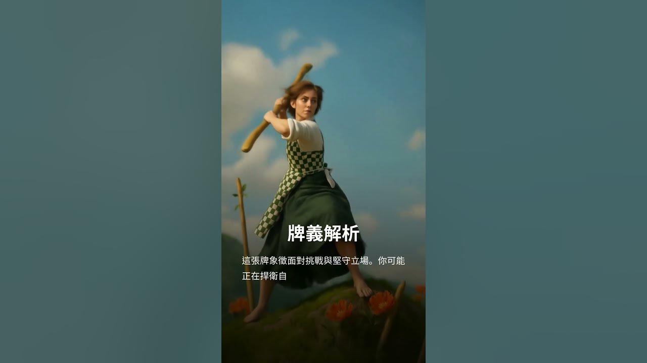 Video thumbnail for 【塔羅每日一占】你正在成為更堅定的自己｜權杖七 正位 #家思宇塔羅 #深度自我覺察 #感情