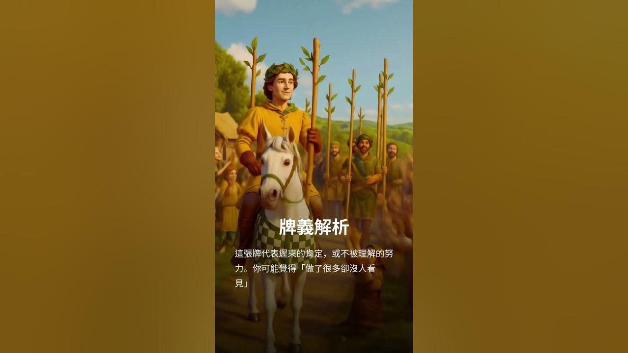 Video thumbnail for 【塔羅每日一占】你的價值，不靠掌聲定義｜權杖六 逆位 #家思宇塔羅 #感情 #深度自我覺察 #塔羅占卜